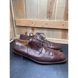 Mezlan HUDSON Mens Brown Leather Lace-Up Dress Shoes 11.5 M